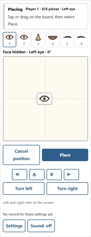 1. Use the arrow buttons to adjust. 2. Cancel position returns the current feature to its starting position.