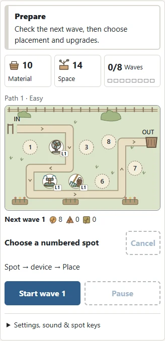 Three devices and a wave start